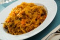 Appetizing braised cabbage with carrot