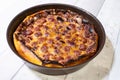 Appetizing cherry clafoutis made at home in the old fashioned way in France Royalty Free Stock Photo