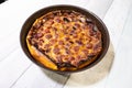 Appetizing cherry clafoutis made at home in the old fashioned way in France Royalty Free Stock Photo