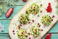 Appetizing Christmas canapes