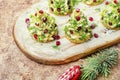 Appetizing Christmas canapes