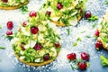 Appetizing Christmas canapes