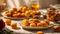 Appetizing cookies on a plate sweet fresh biscuit breakfast dessert eating yummy