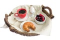 Appetizing Food on Rustic Breakfast Tray Royalty Free Stock Photo