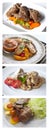 Appetizing meals on plate Royalty Free Stock Photo