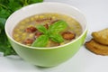Appetizing pea soup Royalty Free Stock Photo