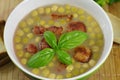 Appetizing pea soup Royalty Free Stock Photo