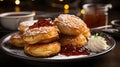 An appetizing picture of freshly fried latkes and sufganiyot, the delicious treats that add flavor to Hanukkah feasts