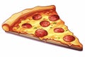 Appetizing pizza on a light background