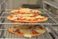 Appetizing pizzas straight from the oven