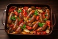 Appetizing Sausage grill photo. Generate Ai