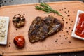 Steak Ribeye. View from above Royalty Free Stock Photo