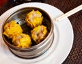 Japanese steamed dumplings Siu mai Royalty Free Stock Photo