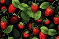 Appetizing Strawberry background. Generate Ai Royalty Free Stock Photo