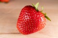 appetizing strawberry on a wooden table Royalty Free Stock Photo