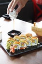 Appetizing sushi roll