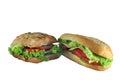 Appetizing two sandwiches Royalty Free Stock Photo