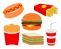 Isolated tasty fast food menu icon