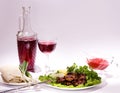 Appetizing weal kebab on skewers Royalty Free Stock Photo
