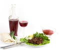 Appetizing weal kebab on skewers Royalty Free Stock Photo