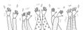 Applaud hands vector in doodle style. Hand drawn clapping human hands doodle set.