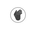 Applause, clap hands, ovation icon. Vector illustration, flat design