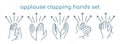 Applause clapping hands icons