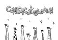 Applause hand draw on white background with congratulation text. Royalty Free Stock Photo