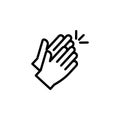 Applause hand gesture outline icon. Element of hand gesture illustration icon. signs, symbols can be used for web, logo, mobile