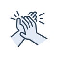 Color illustration icon for Applause, bravado and clapping Royalty Free Stock Photo