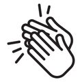 Applause icon. Clapping Hands Royalty Free Stock Photo