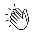Applause icon. Clapping Hands. Plaudits, standing ovation symbol Royalty Free Stock Photo