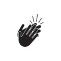 Applause icon, hand gesture template Royalty Free Stock Photo