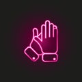 applause neon style icon. Simple thin line, outline vector of theatre icons for ui and ux, website or mobile application Royalty Free Stock Photo