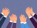 Applause. People hands clapping. Cheering hands, ovation and business success vector concept Royalty Free Stock Photo