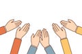 Applause template. Bravo concept. A group of people clapping their hands. Royalty Free Stock Photo