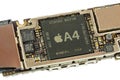 Apple A4 processor on a Iphone 4G motherboard