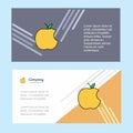 Apple abstract corporate business banner template, horizontal advertising business banner