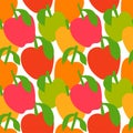 Apple abstract seamless pattern. Vector illustration. Simple background