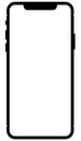 Apple android mobile phone outline