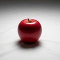 Apple appears freshly polished, with a glossy sheen highlighting its Royalty Free Stock Photo