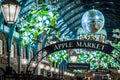 Apple market of Covent Garden in Christmas, London Royalty Free Stock Photo