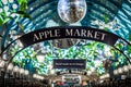 Apple market of Covent Garden in Christmas, London Royalty Free Stock Photo