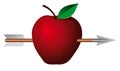 Apple with arrow Royalty Free Stock Photo