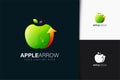 Apple arrow logo design with gradient