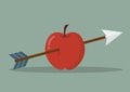 Apple with arrow