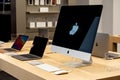 Apple authorized shop. The modern shop with apple products: Iphone, Macbook, Ipad, Apple logo
