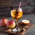 Apple autumnal drink Royalty Free Stock Photo