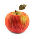 Apple with bar code Royalty Free Stock Photo