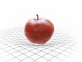 Apple bending spacetime Royalty Free Stock Photo